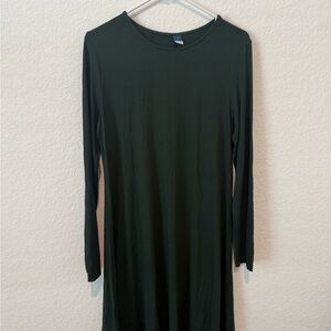 Old Navy Dark Green Long Sleeve Dress